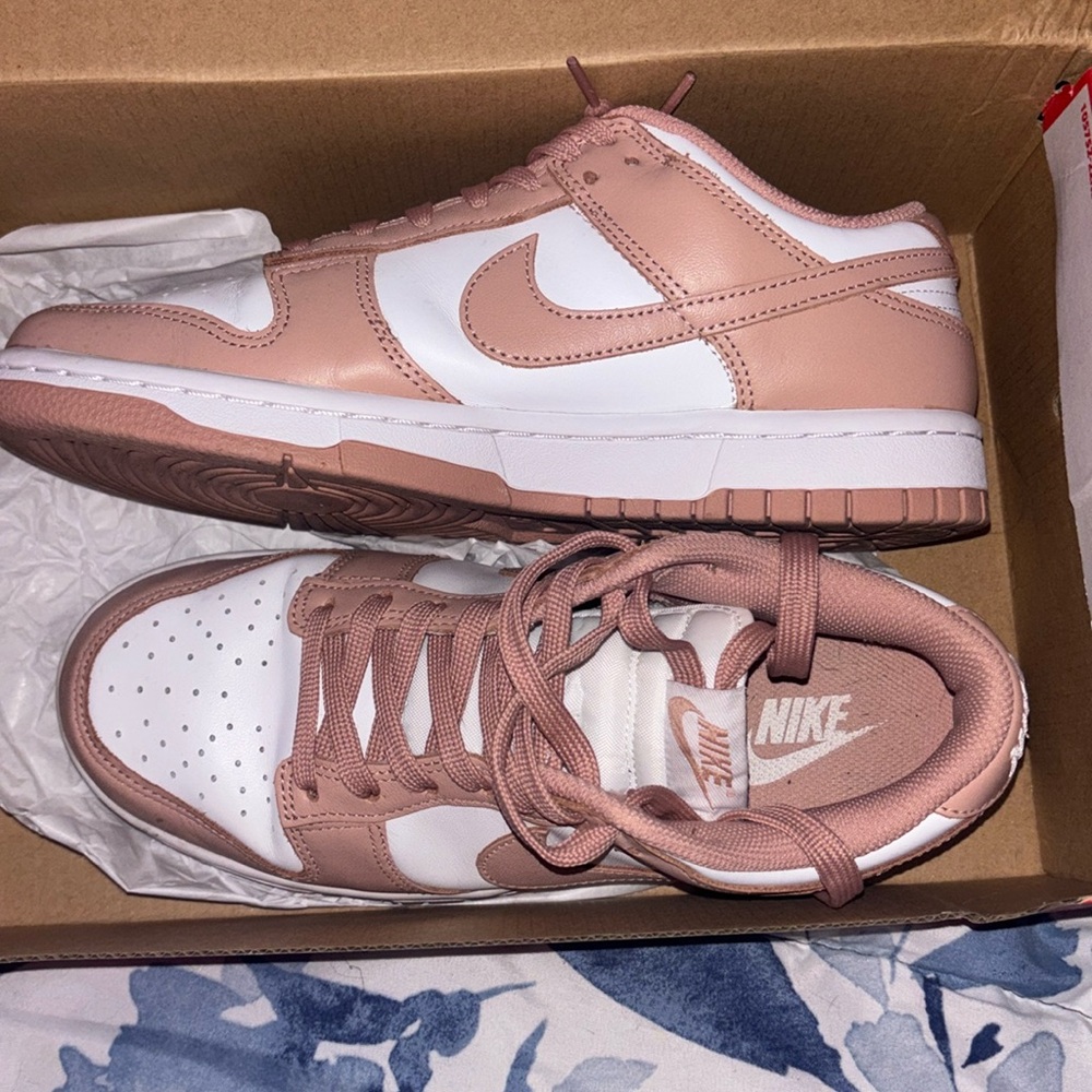 7.5 women’s Rose nude Nike Dunks Low